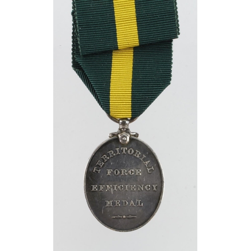 889 - Territorial Force Efficiency medal to 1404 Pte G A Hunt 11th London Reg.