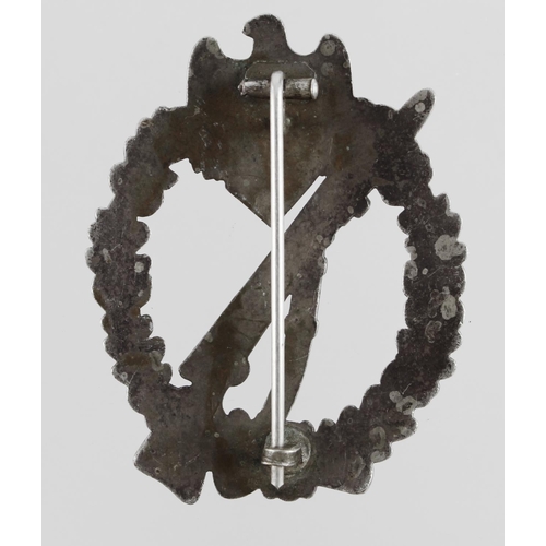 969 - German Army infantry assault war badge, heavy construction.