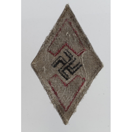 991 - German Hitler Youth cloth diamond patch, large