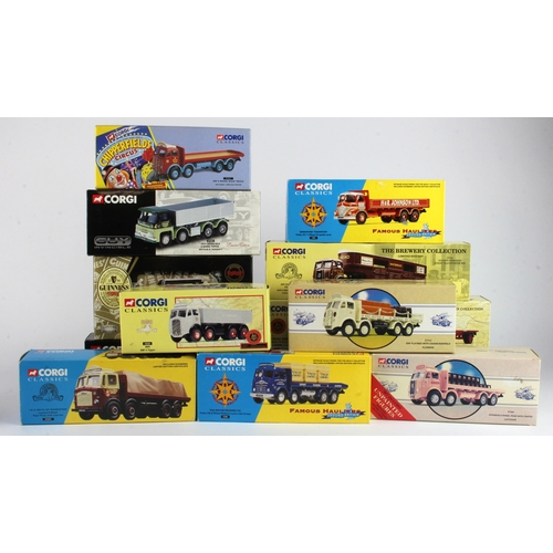 105 - Corgi Classics. Thirteen boxed Corgi Classics models, including Famous Hauliers, Chipperfields, Guy ... 