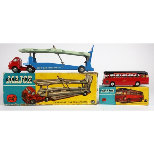 109 - Corgi Major Toys. Two boxed Corgi models, comprising Carrimore Car Transporter (no. 1101) & Midlands... 