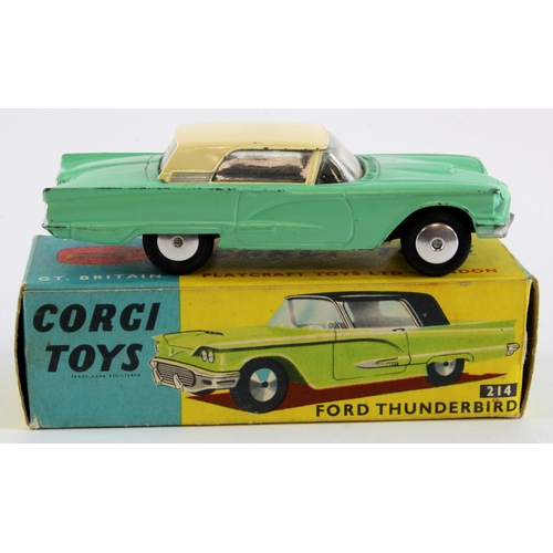 115 - Corgi Toys, no. 214 'Ford Thunderbird' (light green), contained in original box