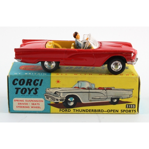 116 - Corgi Toys, no. 215S 'Ford Thunderbird Open Sports' (red), contained in original box