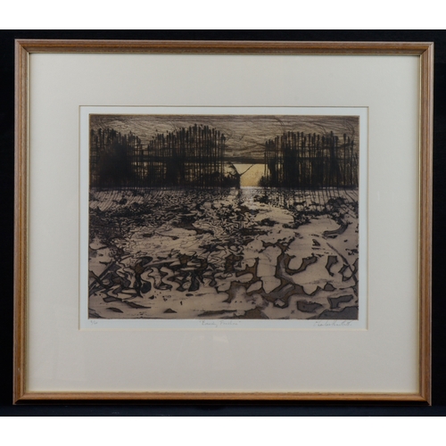 12 - Bartlett, Charles (British 1921-2014) colour etching titled, 'Evening Foreshore'. Limited edition no... 