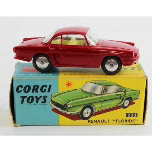 120 - Corgi Toys, no. 222 'Renault Floride' (maroon), contained in original box