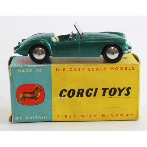 123 - Corgi Toys, no. 226 'M.G.A. Sports Car' (green), contained in original box (no picture to side of bo... 