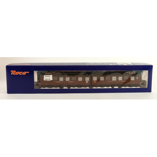 256 - Roco boxed HO gauge BLS Swiss AE 8/8 Twin Overhead Electric locomotive, no. 271, brown livery (63887... 