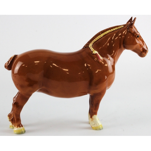 266 - Beswick Suffolk Punch champion horse 'Hasse Dainty', makers marks to underside, height 20cm approx.