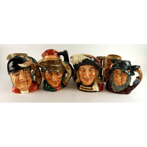 272 - Character Jugs. Eight various Royal Doulton character jugs, including Rip Van Winkle, Bootmaker, Ara... 
