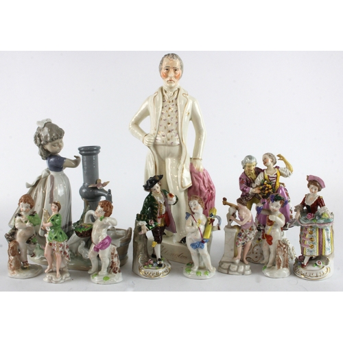 286 - Figures. A collection of nine mostly Capodimonte porcelain figures, circa late 19th to early 20th Ce... 