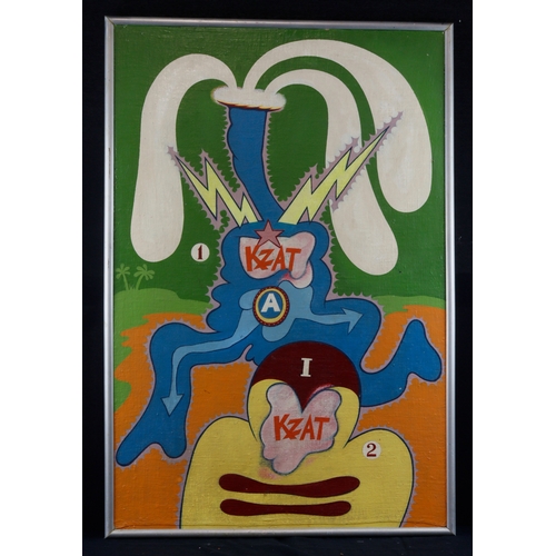 31 - Keen, Jeff (British 1923-2012) 'KZAT'. Enamel on canvas covered hardboard panel. Provenance: Purchas... 