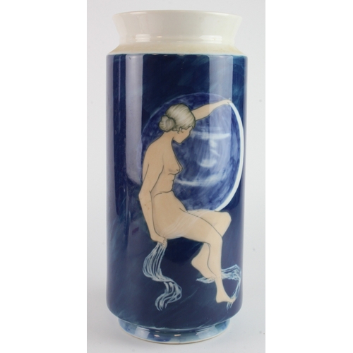 328 - Royal Copenhagen vase, depicting a nude female figure, designed by Arnold Krog, makers marks to base... 