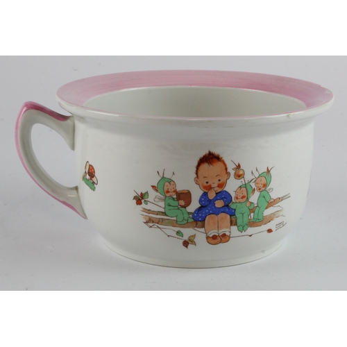 344 - Shelley,  Mabel Lucy Attwell small chamber pot c.1925-30, lovely clear pictures but has two chips to... 