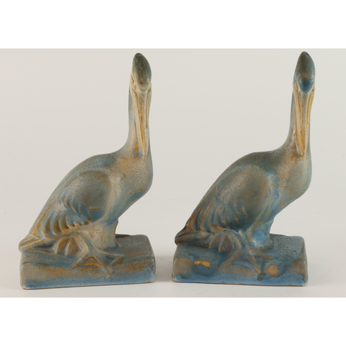 349 - Two Bourne Denby Danesby Ware Pelican book-ends, both marked Bourne Denby England Danesby Ware, Gilb... 