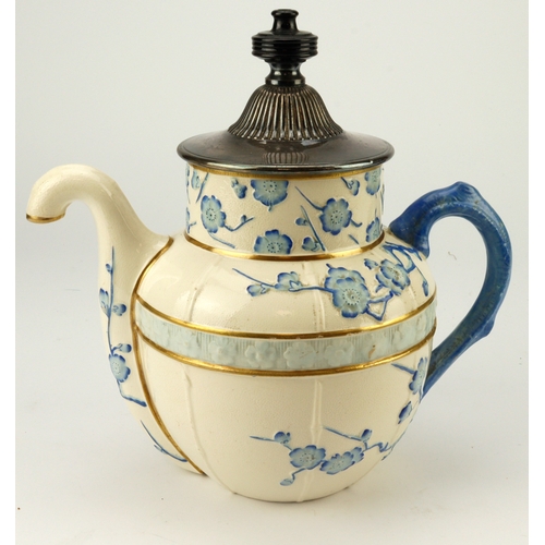 355 - Victorian Royles Patent Self Pouring Teapot Made by Doulton of Burslem, approx 22cm in height