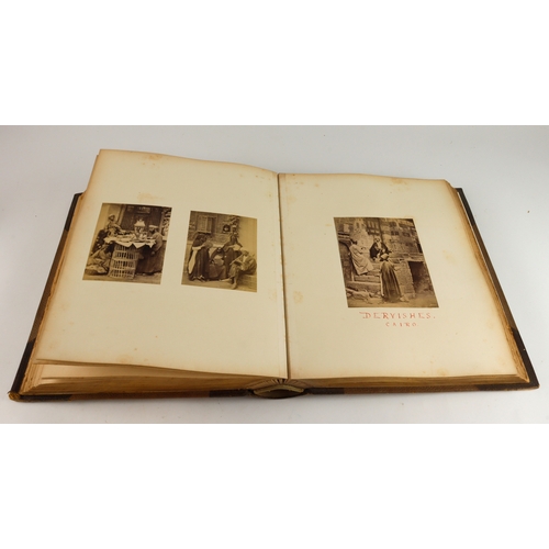 370 - Egypt interest. A large album containing 100 black & white photographs of Gilbert H. F Vane's travel... 