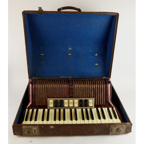 409 - Hohner Verdi IIIM piano accordion, contained in original case