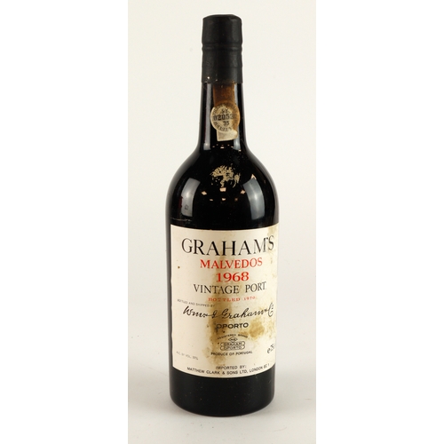 434 - Grahams Malvedos 1968 Vintage Port (bottled 1970) (Buyer to collect or arrange own courier)