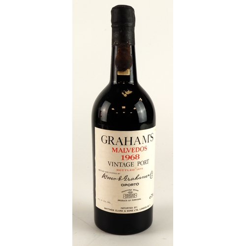 435 - Grahams Malvedos 1968 Vintage Port (bottled 1970) (Buyer to collect or arrange own courier)