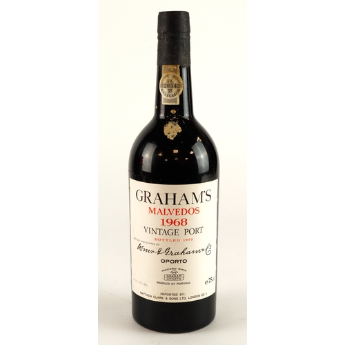 436 - Grahams Malvedos 1968 Vintage Port (bottled 1970) (Buyer to collect or arrange own courier)