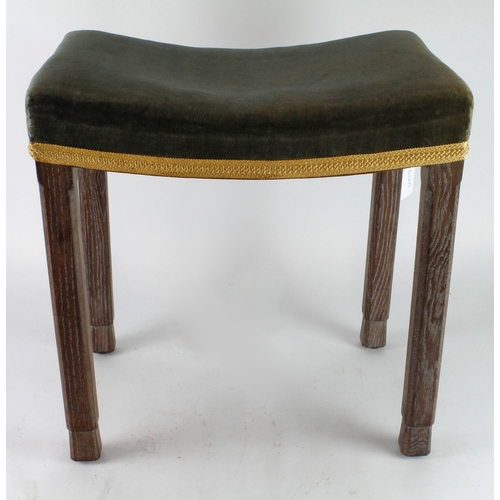 481 - George VI Coronation stool, stamped 'Maple & Co. Ltd, London' to underside, height 48cm approx.