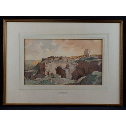 60 - Squirrell, Leonard Russell. Watercolour and pencil titled 'Pateley Bridge'. Signed lower left and da... 