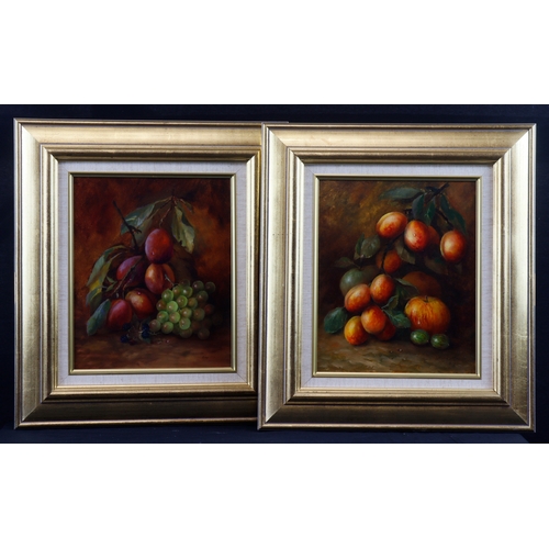 65 - Tovey, Keith (British 1932-2008). Pair of Oil on board still lifes of fruit. Signed lower right. Ima... 