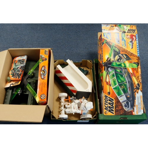 80 - Action Man. A collection of various Action Man models and accessories, including Heligun Maxicopter,... 