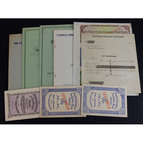 11 - Scotland SPECIMEN Letters of Credit, Letters of Indication and Travellers Cheques, National Bank of ... 