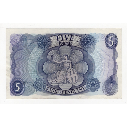 118 - Page 5 Pounds (B325) issued 1971, scarce REPLACEMENT note, serial 10M 435439 (B325, Pick375cr) origi... 