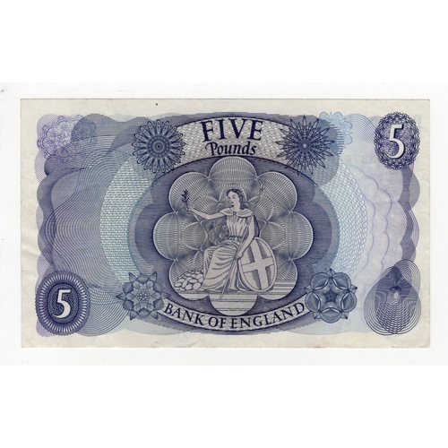 119 - Page 5 Pounds (B325) issued 1971, scarce REPLACEMENT note, serial 8M 387614 (B325, Pick375cr) about ... 