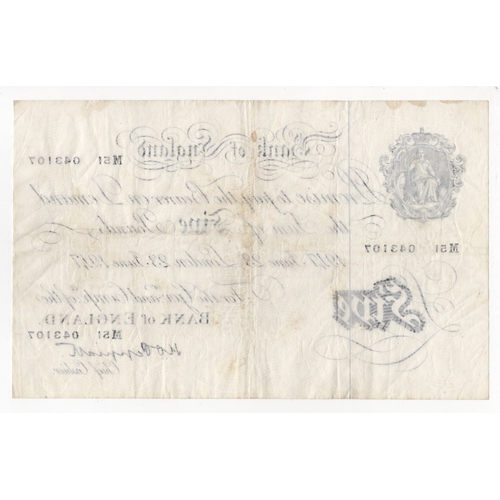 129 - Peppiatt 5 Pounds (B264) dated 23rd June 1947, serial M51 043107, London issue on thin paper (B264, ... 