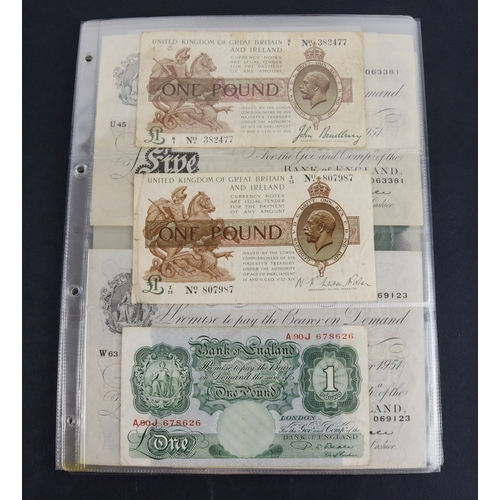 149 - Bank of England & Treasury (35), Bradbury 1 Pound, Warren Fisher 1 Pound, Beale 5 Pounds (2), Beale ... 