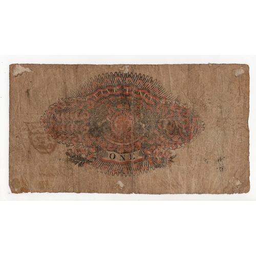 159 - Bath Bank 1 Pound dated 1825 for Cavenagh, Browne, Bayly & Browne, serial No. 7297 (Outing96a) divid... 