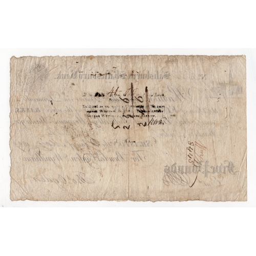 174 - Salisbury & Shaftesbury Bank 5 Pounds dated 1809 for Bowles, Ogden & Wyndham, serial No. 8332 (Outin... 