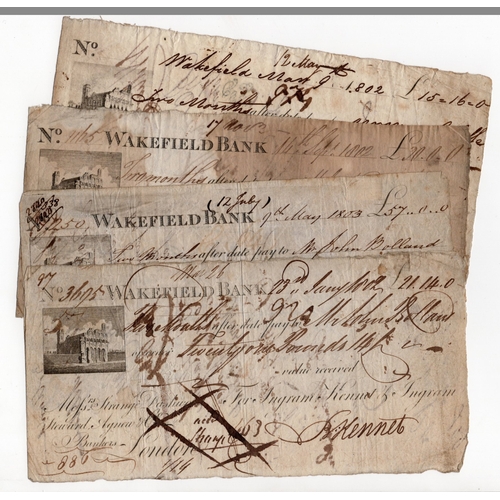 179 - Wakefield Bank (4) payment orders for Ingram, Kennet & Ingram dated 1802 and 1803 (3) and payment or... 