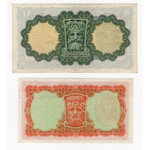 198 - Ireland Republic (2) Lady Lavery 10 Shillings and 1 Pound dated 1952, signed Brennan & McElligott, s... 