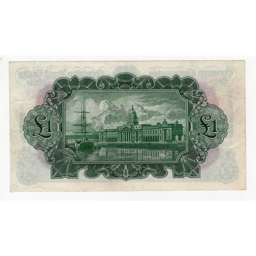 205 - Ireland Republic 1 Pound dated 4th December 1939, The Ulster Bank 'Ploughman' issue, serial 12UA 041... 