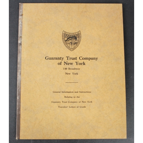 21 - United States Guaranty Trust Company of New York, a booklet containing 3 x  Letters of Credit SPECIM... 