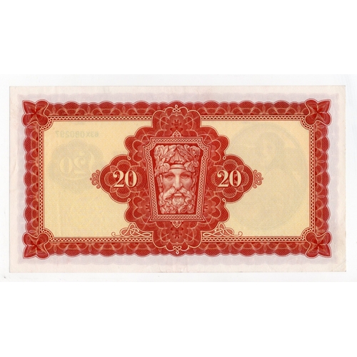 226 - Ireland Republic 20 Pounds Lady Lavery dated 24th March 1976, last date of issue, Lady Lavery portra... 