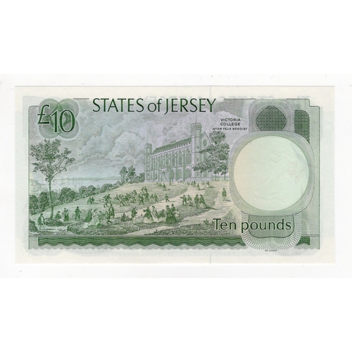 269 - Jersey 10 Pounds issued 1976 - 1988, signed Leslie May, serial GB114017 (BNB B113b, Pick13b) Uncircu... 