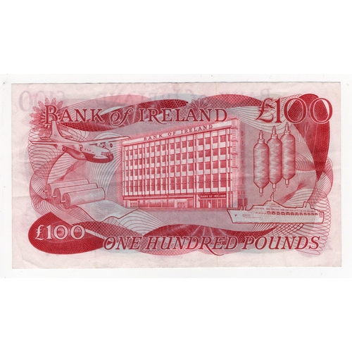 286 - Northern Ireland, Bank of Ireland 100 Pounds issued 1980's (1985), signed D.J. Harrison, serial A061... 