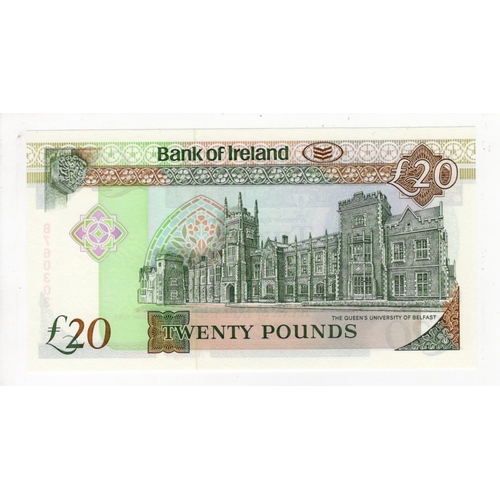 287 - Northern Ireland, Bank of Ireland 20 Pounds dated 9th May 1991, signed  D.J. Harrison, serial B76030... 