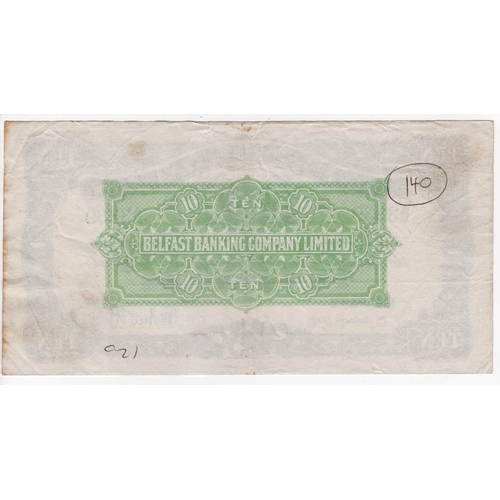 295 - Northern Ireland, Belfast Banking Company Limited 10 Pounds dated 1st January 1943, signed W.A. Knot... 