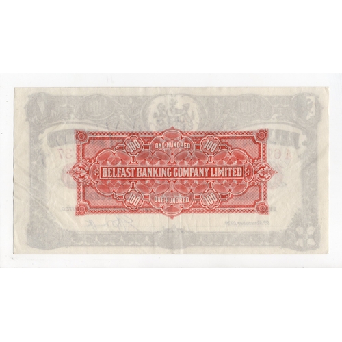 298 - Northern Ireland, Belfast Banking Company Limited 100 Pounds dated 9th November 1939, manuscript G.B... 