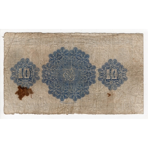 309 - Northern Ireland, Northern Bank Limited 10 Pounds dated 10th October 1921 (issued 1929), large blue-... 