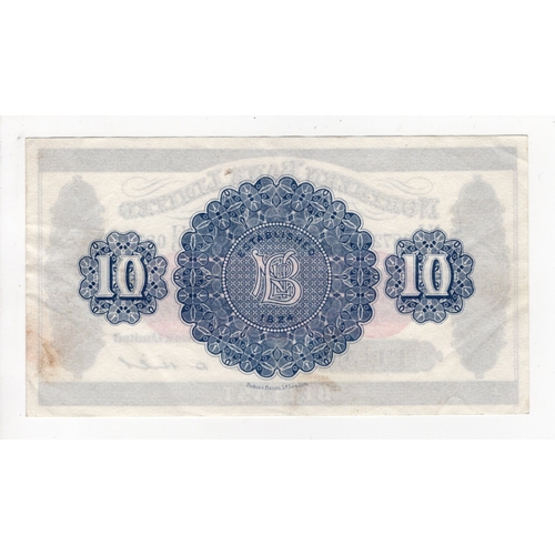 312 - Northern Ireland, Northern Bank Limited 10 Pounds dated 1st October 1968, signed E.D. Hill, serial N... 