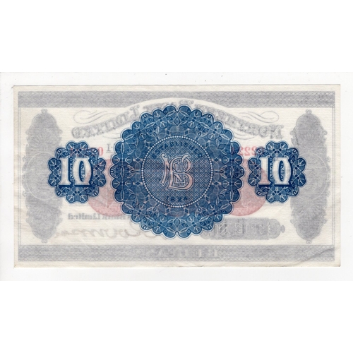 314 - Northern Ireland, Northern Bank Limited 10 Pounds dated 1st September 1937, signed J.F. Robinson, se... 