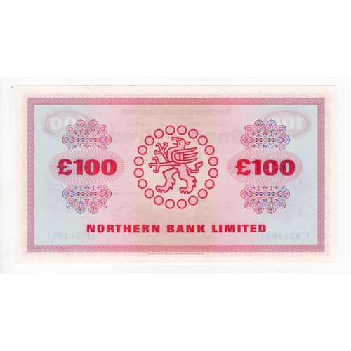 318 - Northern Ireland, Northern Bank Limited 100 Pounds dated 1st January 1980, signed Wilson Ervin, seri... 