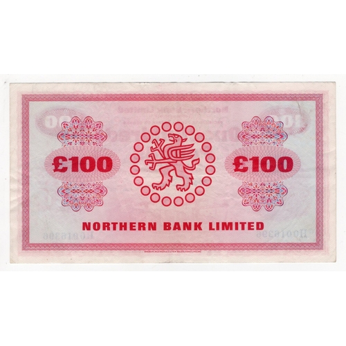 319 - Northern Ireland, Northern Bank Limited 100 Pounds dated 1st July 1970, signed W.S. Wilson, serial H... 